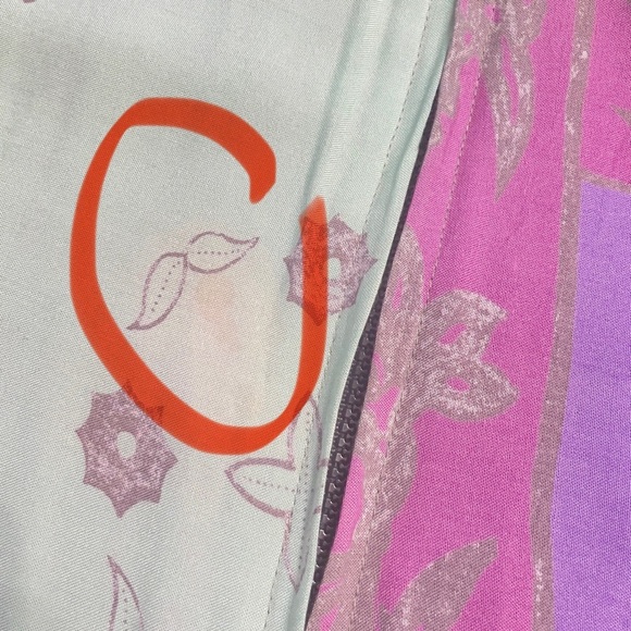 Vintage 90s Passports Pier 1 Patchwork Print Gauze ETHNIC Hoodie Jacket Size S - Picture 8 of 10